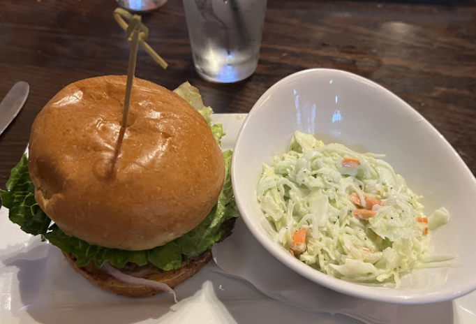 Oak Barrel Public House signature dishes Bourbon Bacon Mac & CheeseSouthwest Buffalo Chicken SaladWisco Burger